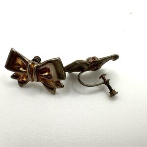 Vintage Bow Screw Back Earrings